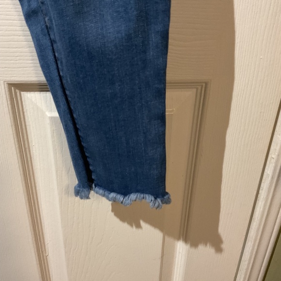 👖Celebrity Pink Ankle Skinny Stretch Raw Hem Distressed Jeans 👖 - Picture 2 of 7